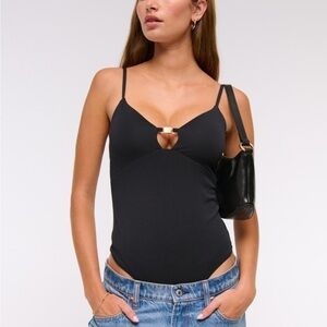 Abecrombie black bra free bodysuit